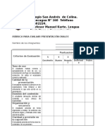 Rúbrica para Evaluar Presentación Orales