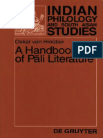 A Handbook of Pali Literature - Hinuber