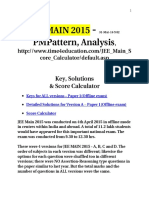 Jee Main 2015 Pmpattern, Analysis:, Core - Calculator/Default - Asp