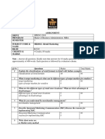 Assignment Drive Program Semester Subject Code & Name MK0012 - Retail Marketing BK Id Credits & Marks Note - Answer All Questions. Kindly Note That Answers For 10 Marks Questions Should Be