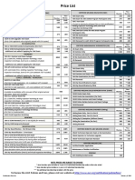 Price List: Inspection (Cwi, Cawi, Scwi)