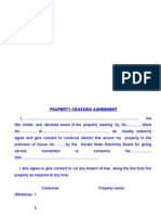 0096 0467 - Property Crossing Agreement Kseb in Stamp Paper