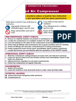 Fixed Air Compressor: Do Not