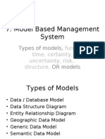 DSS & MIS 07 - Model Based Management System