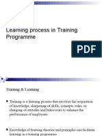 Learning Process in Training Programme