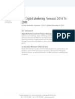 US Digital Marketing Forecast 2014 To 2019 - Forrester Report