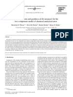 Detection Limits and Goodness-Of-Fit Measures For The Two-Component Model of Chemical Analytical Error