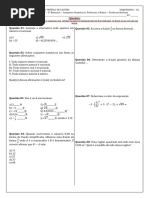 Prova. Conjuntos Numericos Potencias Raizes