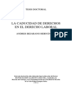 Caducidad Del Derecho Laboral