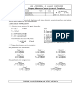 Tabela de Torque em Parafusos