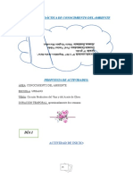 SECUENCIA DIDÁCTICA DE CONOCIMIENTO DEL AMBIENTE - 3° Grado - Escuela República Árabe Siria