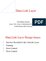 The Data Link Layer: MD Iftekhar Hussain Assoc. Prof., Dept. of Information Technology North-Eastern Hill University