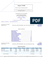 Pims Model Solution Report