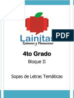 4to Grado - Bloque 2 - Sopa de Letras PDF