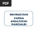 Instructivo Carga de Analiticos Parciales