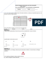 Avaliação 9º ANO Matemática 2015