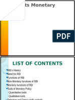 Regulatory Role of RBI and Its Monitory Policy