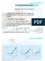 Numerical Differentiation