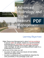 Advanced Hydrology and Water Resources Management: Alberto Montanari University of Bologna