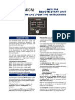 DKG-154 Remote Start Unit: Installation and Operating Instructions