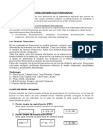 Factores Matemáticos Financieros