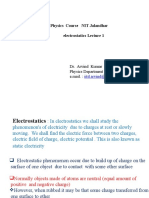 B.Tech Physics Course NIT Jalandhar Electrostatics Lecture 1