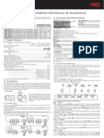 Termómetros y Controladores Electrónicos de Temperatura: 1-Versiones y Referencias 4 - Funciones Del Panel Frontal