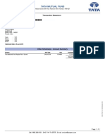 Tata Mutual Fund: Transaction Statement