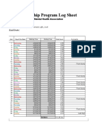 Internship Program Log Sheet: Mental Health Association