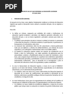 Minuta Proyecto de Ley Que Reforma La Educación Superior 03 Julio 2016