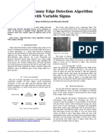 Modified Canny Edge Detection Algorithm With Variable Sigma