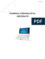 Installation of Windows XP On ASUS Eee PC