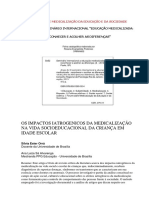 Os Impactos Iatrogenicos Da Medicalização Na Vida Socioeducacional Da Criança em Idade Escolar