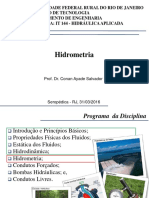 IT 144 Hidraulica Aula 7, 8 e 9 Hidrometria (Completo) PDF