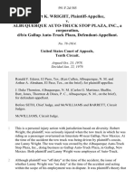 Robert K. Wright v. Albuquerque Auto-Truck Stop Plaza, Inc., A Corporation, D/B/A Gallup Auto-Truck Plaza, 591 F.2d 585, 10th Cir. (1979)