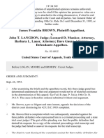 James Franklin Brown v. John T. Langdon, Judge Leonard D. Munker, Attorney, Barbara L. Lauer, Attorney Dave Gosar, Attorney, 5 F.3d 545, 10th Cir. (1993)