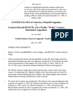 United States v. Leonard Harold Bunch, A/K/A Waldo "Wally" Cooney, 28 F.3d 113, 10th Cir. (1994)