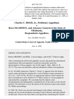 Charles C. Reed, Jr. v. Ron Champion, and Attorney General of The State of Oklahoma, 46 F.3d 1152, 10th Cir. (1995)