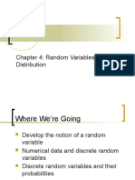 Statistics: Chapter 4: Random Variables and Distribution