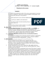 Edtpa Lesson Planner Grade: - 1St - Content Area: - Math - Group Size: 22 Lesson Length: Planning For The Lesson A: Standards Key Content Standard