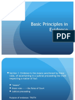 Basic Principles in Evidence