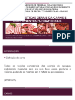 Características Gerais Da Carne e Componentes Fundamentais