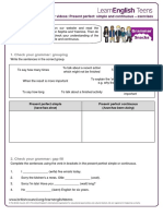 Gs Present Perfect Simple and Continuous - Exercises 0