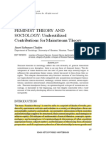 FEMINIST THEORY and SOCIOLOGY - Underutilized Contributions For Mainstream Theory