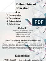 Five Philosophies of Education