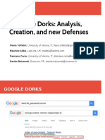 Google Dorks: Analysis, Creation, and New Defenses