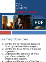 Financial Management: Chapter 1 The Corporation