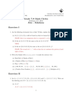 Grade 7/8 Math Circles Sets - Solutions Exercises I: February 4/5, 2014