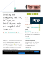 Installing and Configuring MikTeX, TeXlipse, and Pdf4Eclipse To Write and Compile LaTeX Documents - Stefan Macke