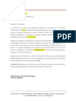 Carta Felicitación Por Aumento BP Machote